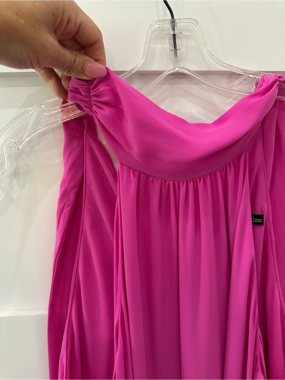 Bright Pink Halter Swim Cover-Up Dress - Picture 4 of 8
